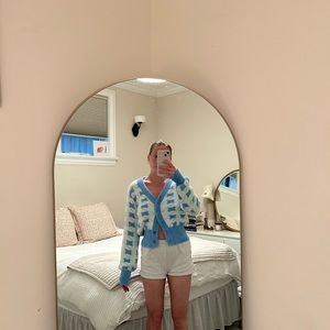 Blue & white sweater